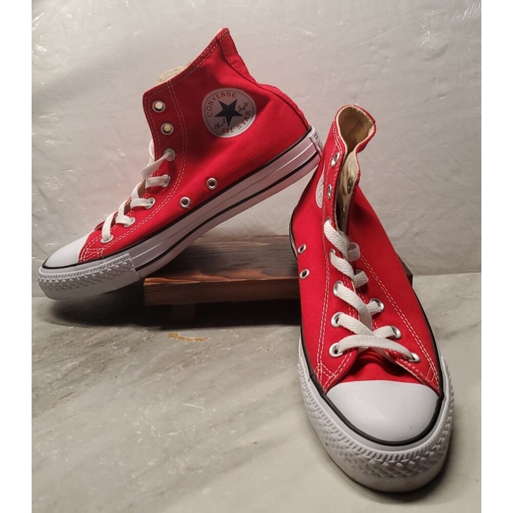 Converse Chuck Taylor All Star Hi Top Red Canvas Lace Up Shoes Unisex Retro 2014